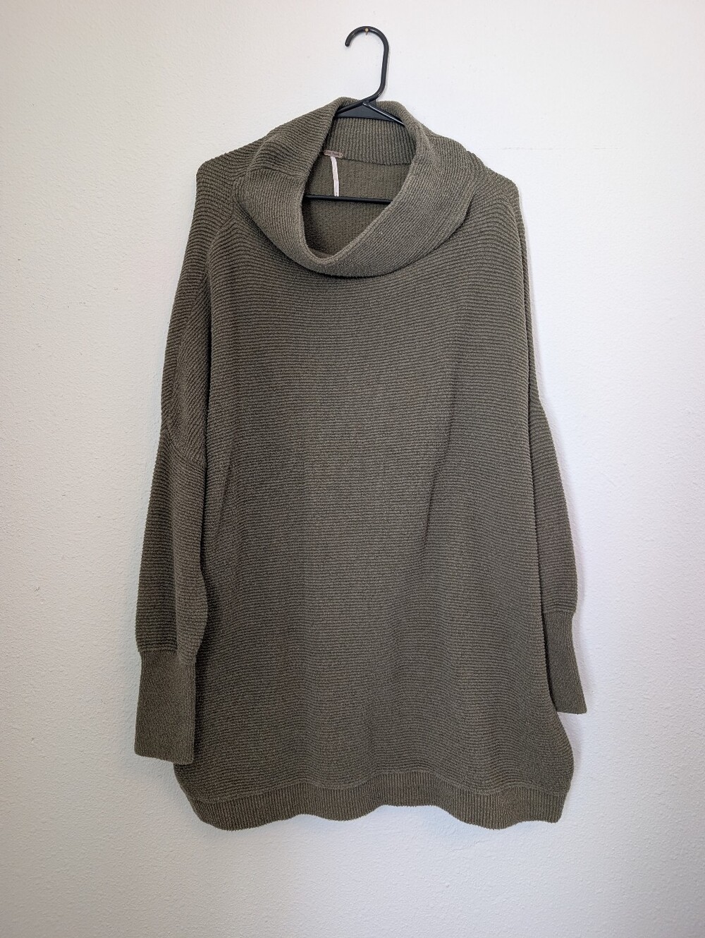Free People Olive Green Cowl Neck Sweater